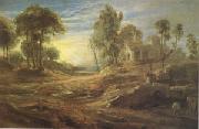 Peter Paul Rubens Landscape with a Watering Place (mk05) oil painting artist